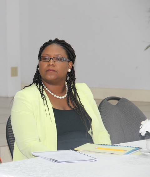 Coordinator of Youth Development in the Department of Youth and Sports Zahnela Claxton at the opening ceremony of the Department’s annual Summer Job Attachment Programme on June 29, 2015, at the St. Paul’s Anglican Church Hall